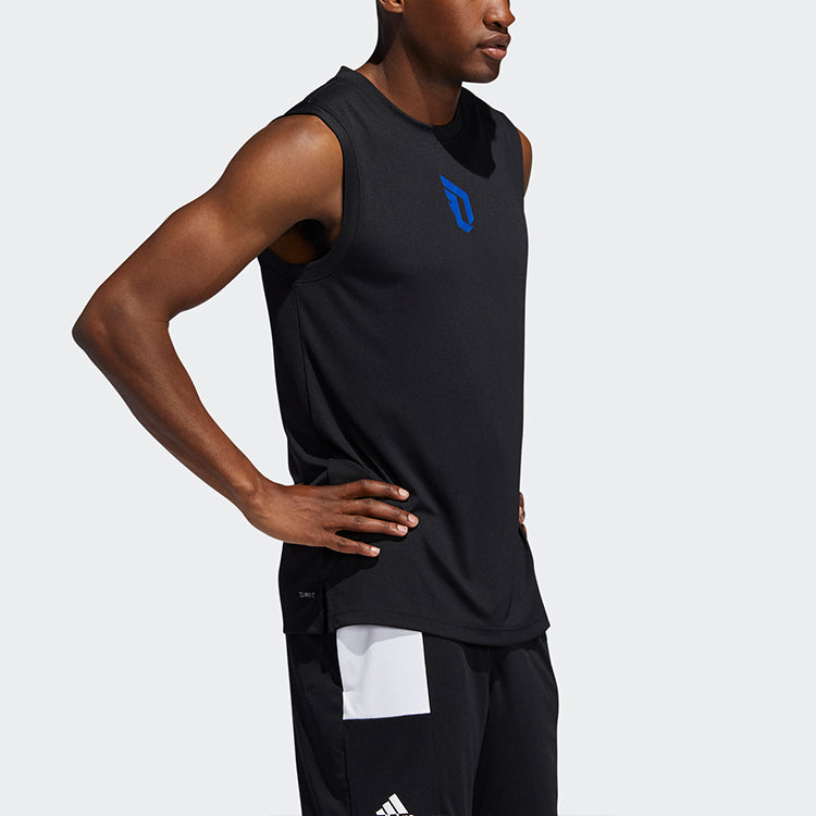 adidas Dame Tank Training Gym Sports Basketball Vest Black DZ0589