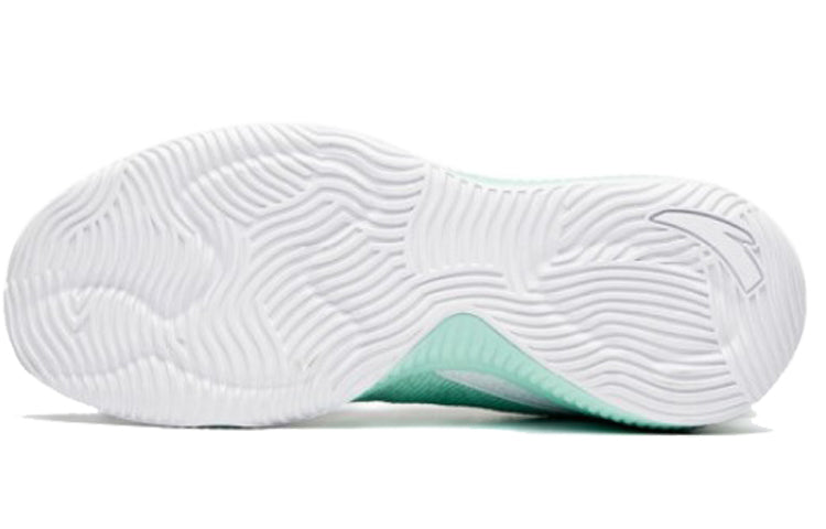 ANTA Leather Basketball Shoes 'White Green Yellow' 112031606-3