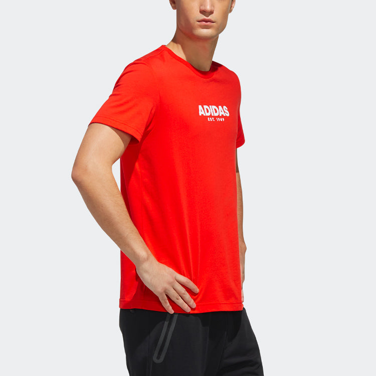 Men's adidas GFX T 2 Sports Short Sleeve Red T-Shirt EK4729