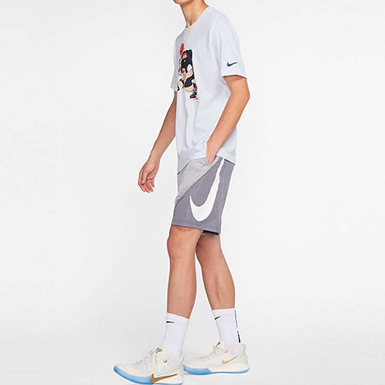 Nike Dri-FIT Quick Dry Basketball Sports Gym Shorts Large Gray CN5299-059