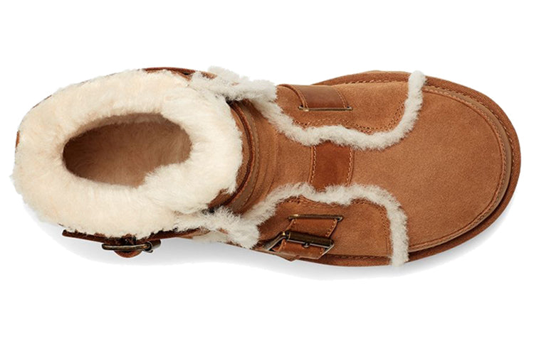 (WMNS) UGG Dune Mini Buckle Boot Fleece Lined Brown 1119431-CHE