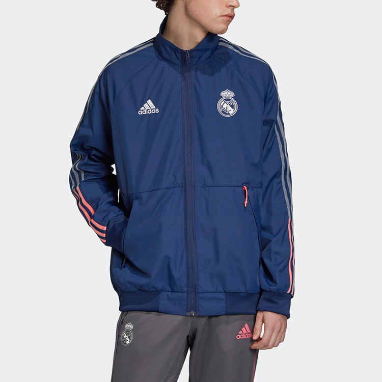 adidas Real Anthem Jkt Real Madrid Soccer/Football Sports Jacket Navy Blue FR3880