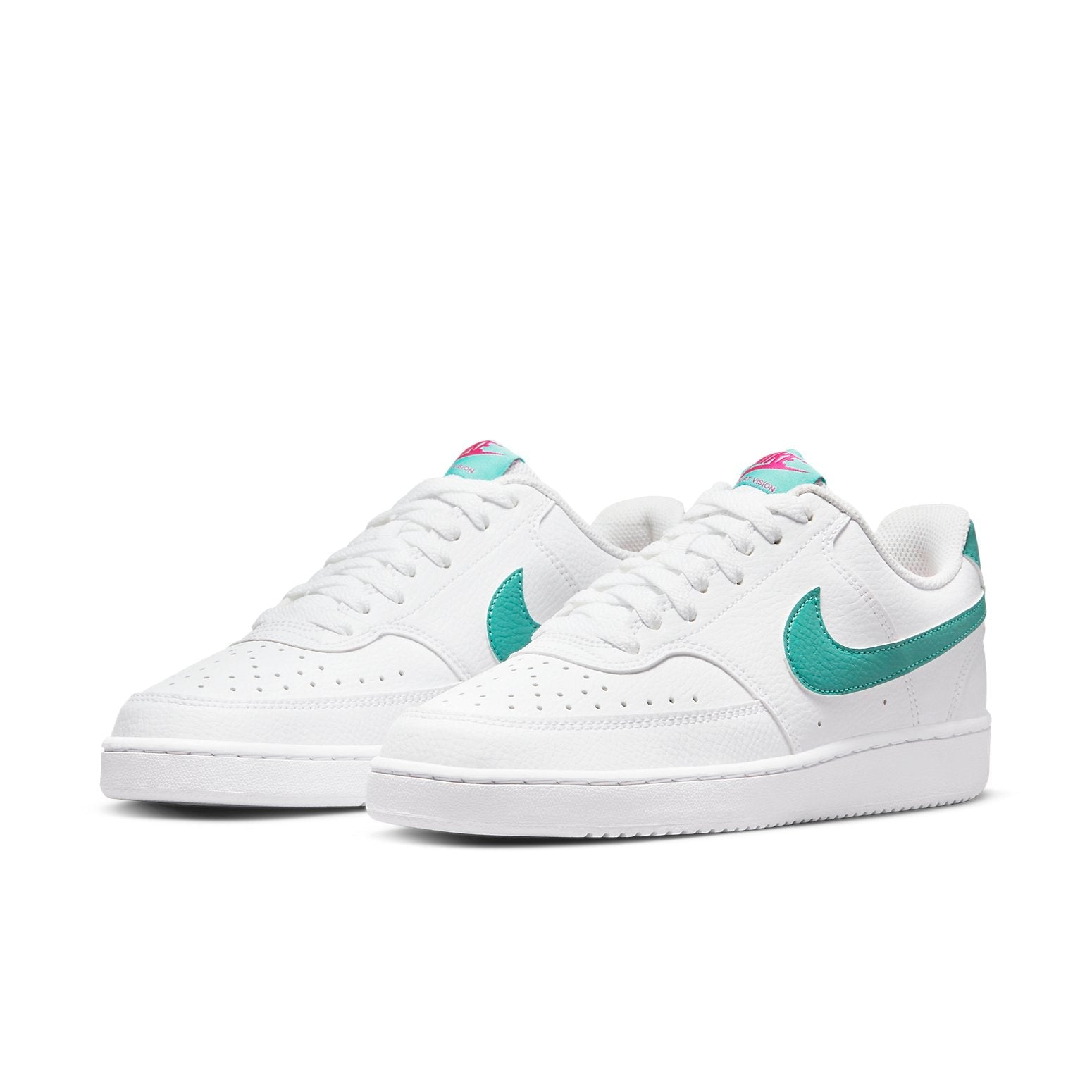 (WMNS) Nike Court Vision Low 'White Washed Teal' DR9885-100