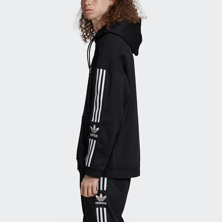 adidas originals Lock Up Fleece Lined Casual Sports Pullover Black ED6124