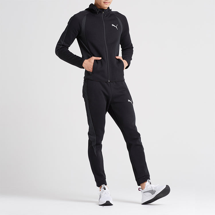 PUMA Splicing hooded Knit Jacket Black 594608-01