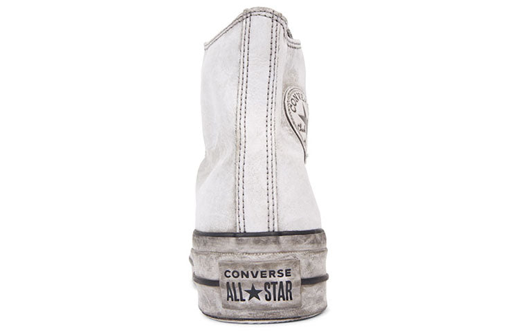 (WMNS) Converse Chuck Taylor All Star Leather Smoke Platform High Top Retro White 562909C
