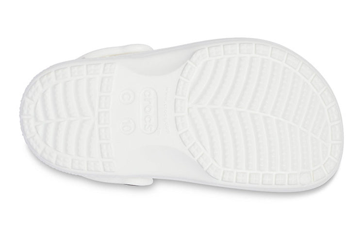(GS) Crocs Classic Clog Stay Warm Lightweight White Gray Sandals 'White Light Gray' 205977-11H