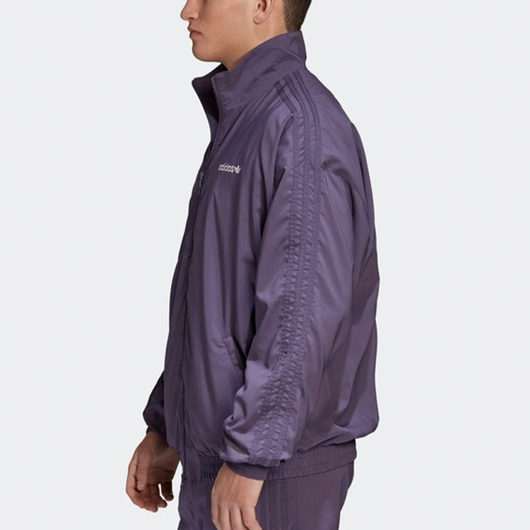 adidas originals logo Printing Stand Collar Sports Jacket Purple GL6157