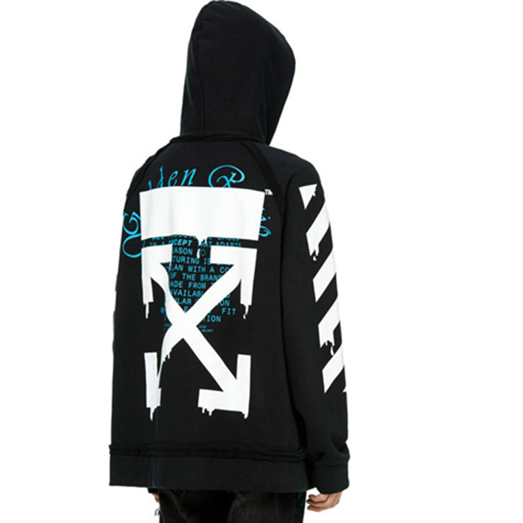 Off-White c/o virgil abloh men's black dripping arrows incompiuto OMBB057R20E300051001