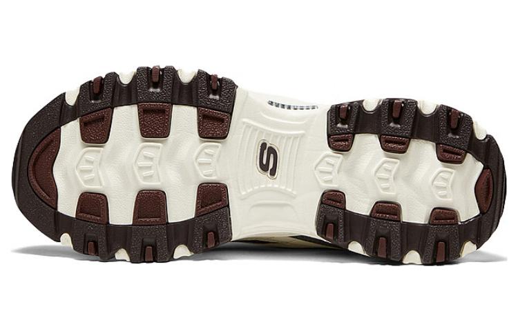 (WMNS) Skechers D'Lites Zip Along Shoes 'White Burgundy Grey' 896269-NTMT