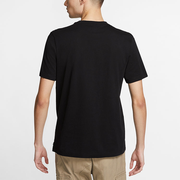 Nike SB Sports Skateboard Printing Pattern Round Neck Pullover Short Sleeve Black CD2085-010
