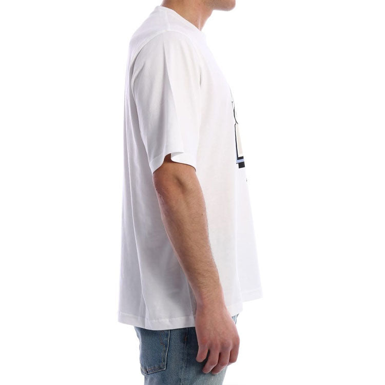 Men's KENZO Alphabet Printing Short Sleeve White T-Shirt 5TS5054SH-01