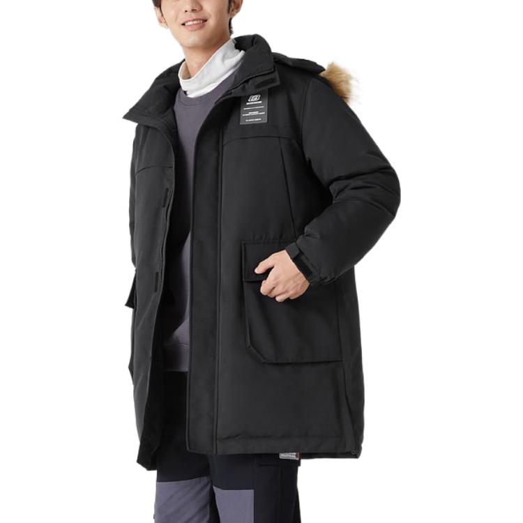 Skechers Lifestyle Series Long Down Jacket 'Black' L422M098