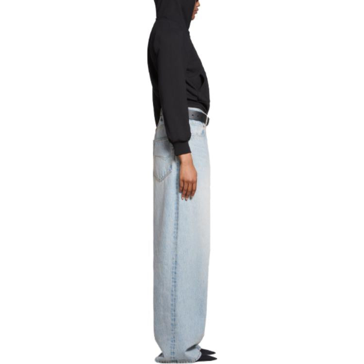 (WMNS) Balenciaga Baggy Jeans 'Light Blue' 773763TJW794076