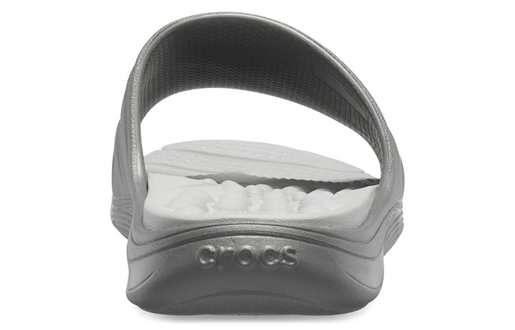 Crocs Reviva Cozy Non-Slip Flat Sports Slippers Unisex Gray 205546-0DV