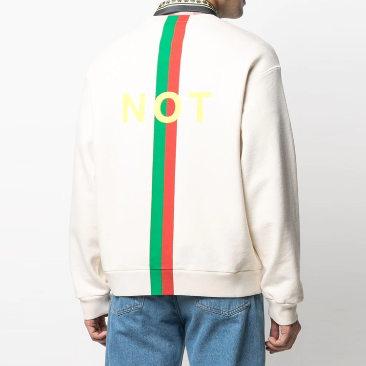 Gucci Fake Not Printed Crew Sweater 'White' 635847-XJCXY-9230