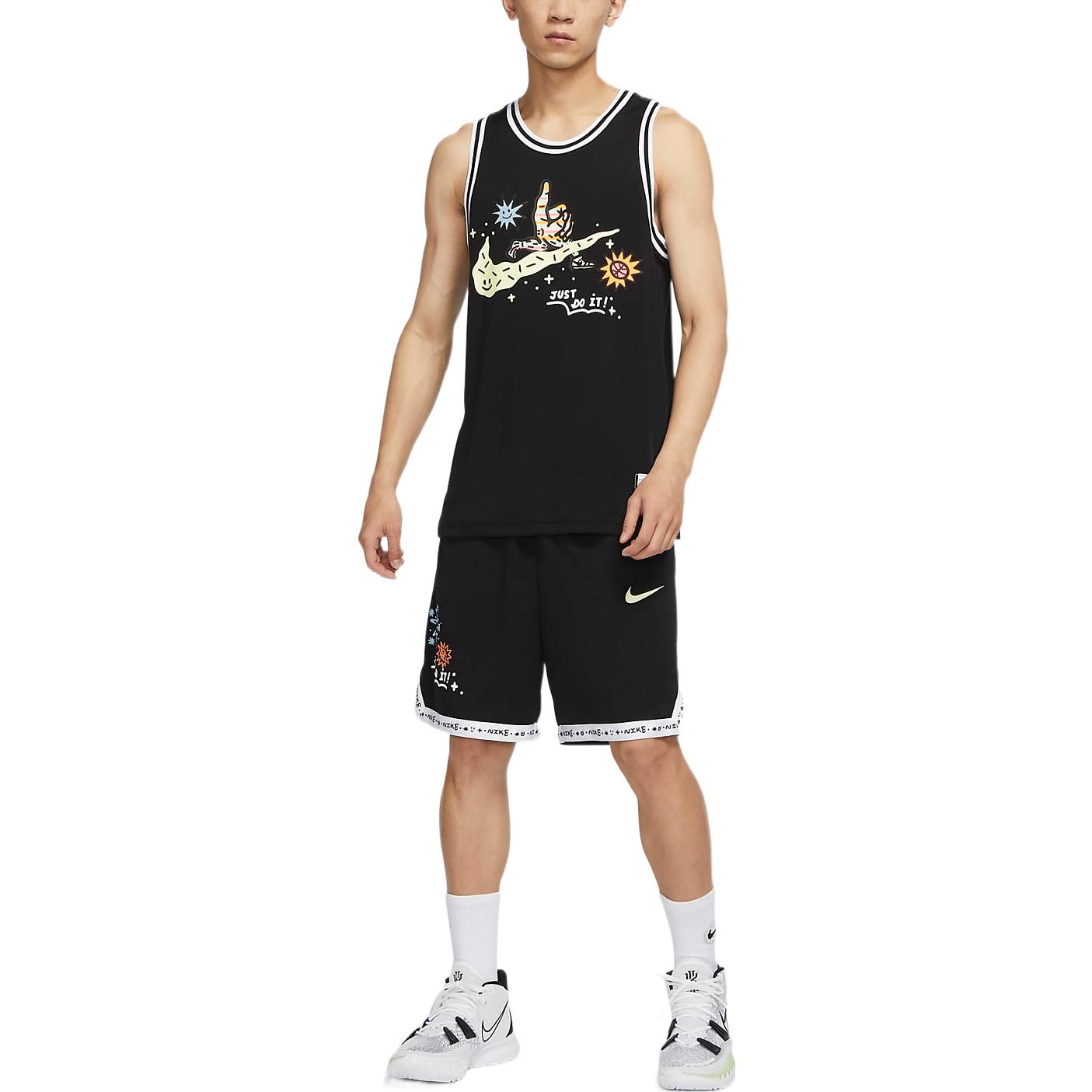 Nike Cartoon Painting Printing Sports Shorts Black DV3193-010
