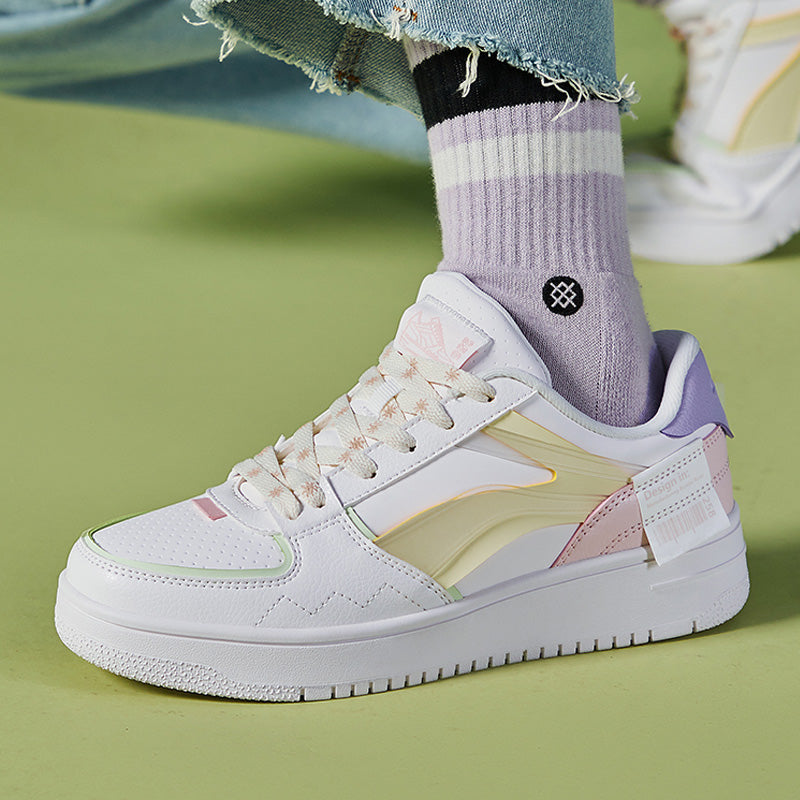 (WMNS) Li-Ning Sport Leisure 'White Yellow Pink' AGCQ378-7