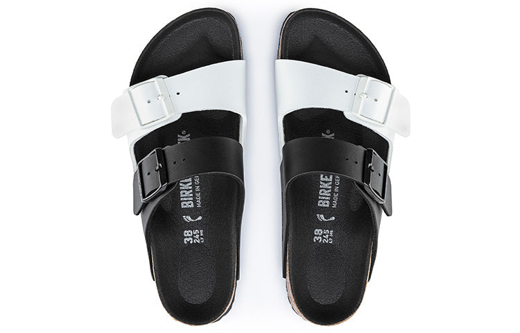 Birkenstock Arizona Series Fashion Black White Colorblock Version Sandals 1019703