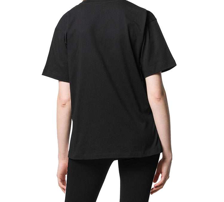 FENDI Logo Print Alphabet Printing Short Sleeve Black FAF077-A6JE-F0GME