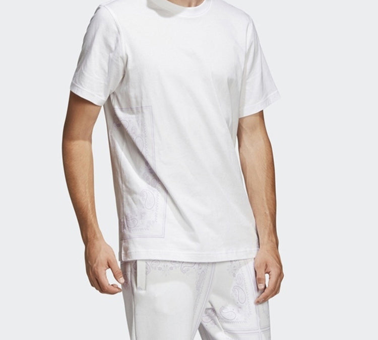 adidas originals Logo Solid Color Sports Short Sleeve White DV2065