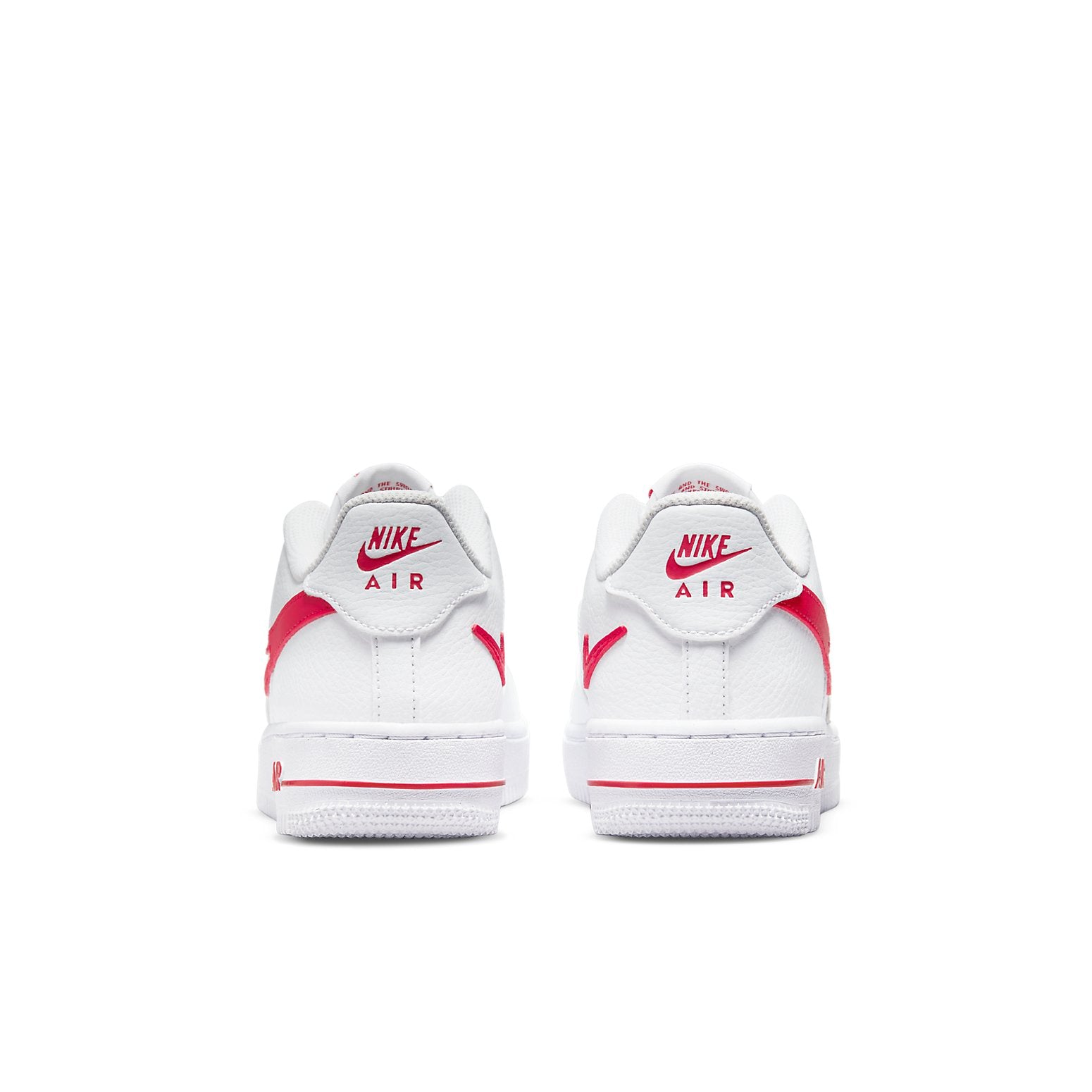 (GS) Nike Air Force 1 Low 'Cut-Out Swoosh - White University Red' DR7970-100