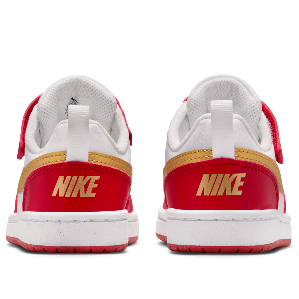 (PS) Nike Court Borough Low Recraft 'White Metallic Gold University Red' DV5457-137