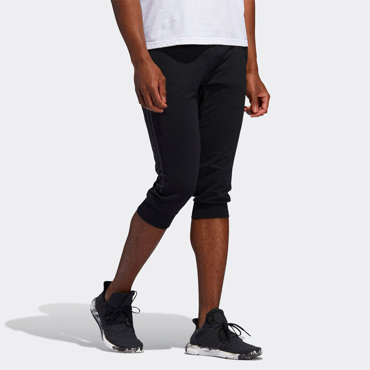 adidas M PNT 34 DK 3S Training Running Sports Slim Fit Cropped Pants Black FT2839