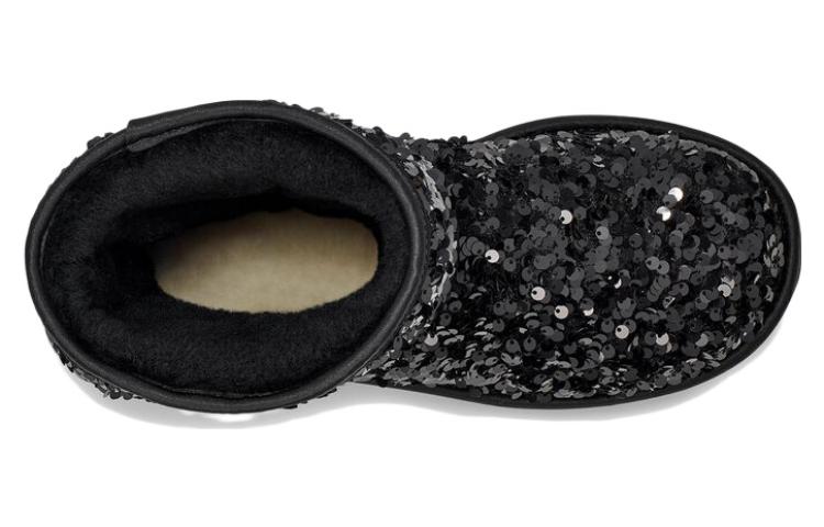 (WMNS) UGG Classic Short 'Sequin Black Grey' 1130650-BLK