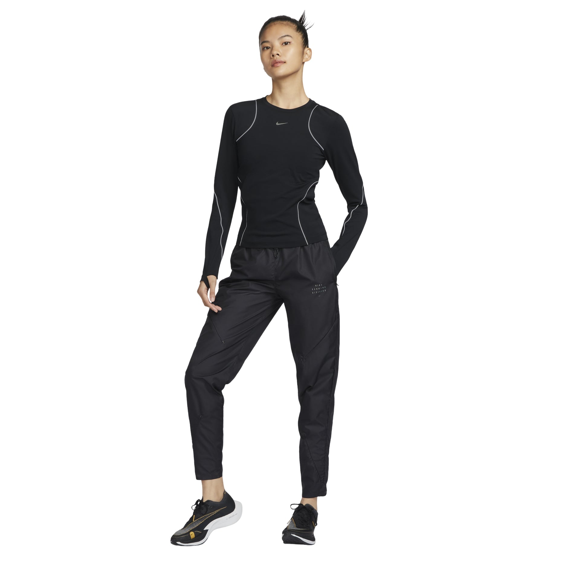 (WMNS) Nike Dri-Fit Running Division T-Shirts 'Black' FV6419-010