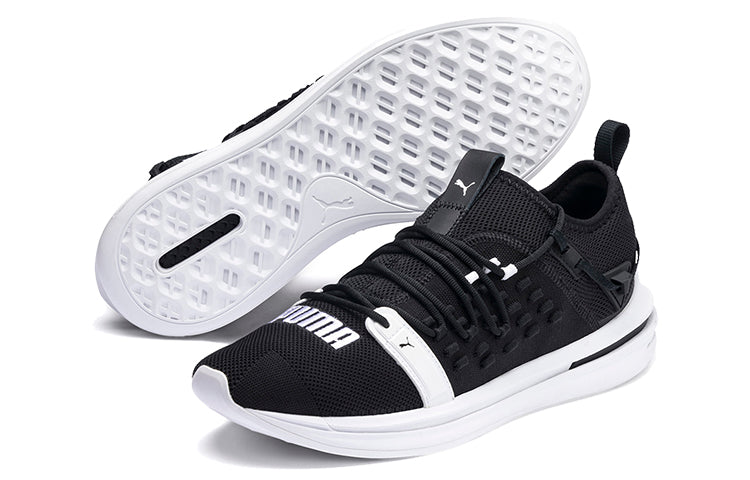 (WMNS) PUMA Ignite Limitless Sr Fusefit Low Running Shoes Black/White 191123-01