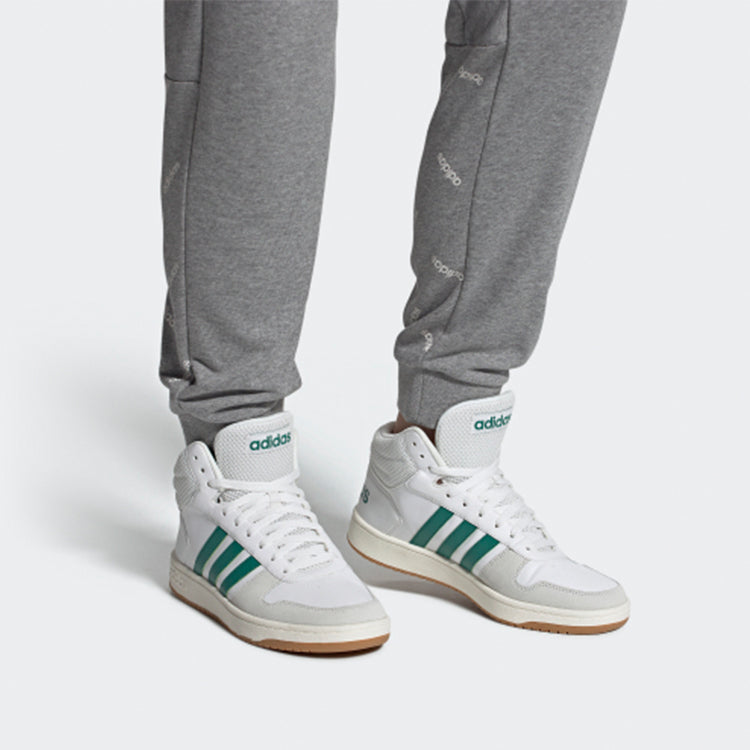 adidas HOOPS 2.0 MID 'White Green' EE7385