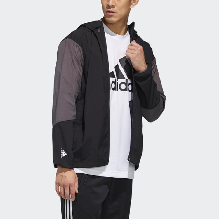 adidas Windbreaker Sports Logo Jacket Black GL5626