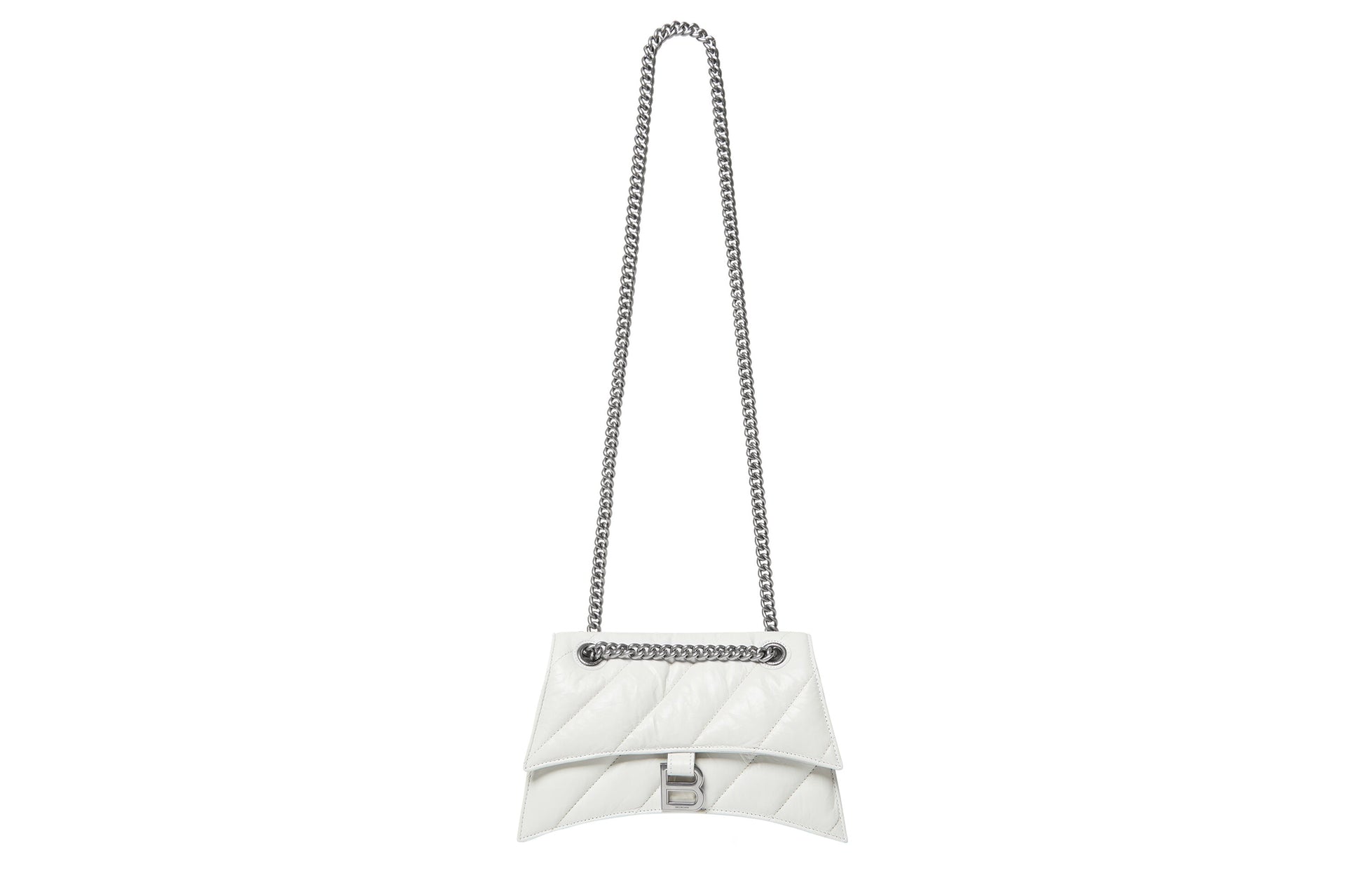 (WMNS) Balenciaga Crush Small Chain Bag Quilted 'Optic White' 716351210J09001