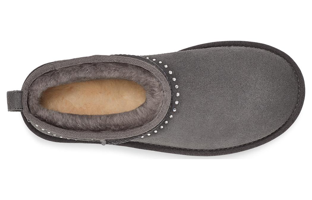 (WMNS) UGG Classic Ultra Mini Bling 'Dark Grey' 1119871-CHRC