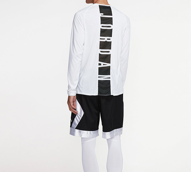 Air Jordan 23 Alpha Dri-Fit Back Printing Long Sleeves White 926437-100