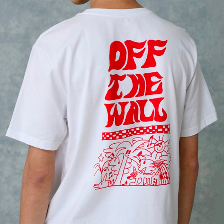 Men's Vans Art Collection Ohamking Printing Short Sleeve White VN0A4RAQWHT1
