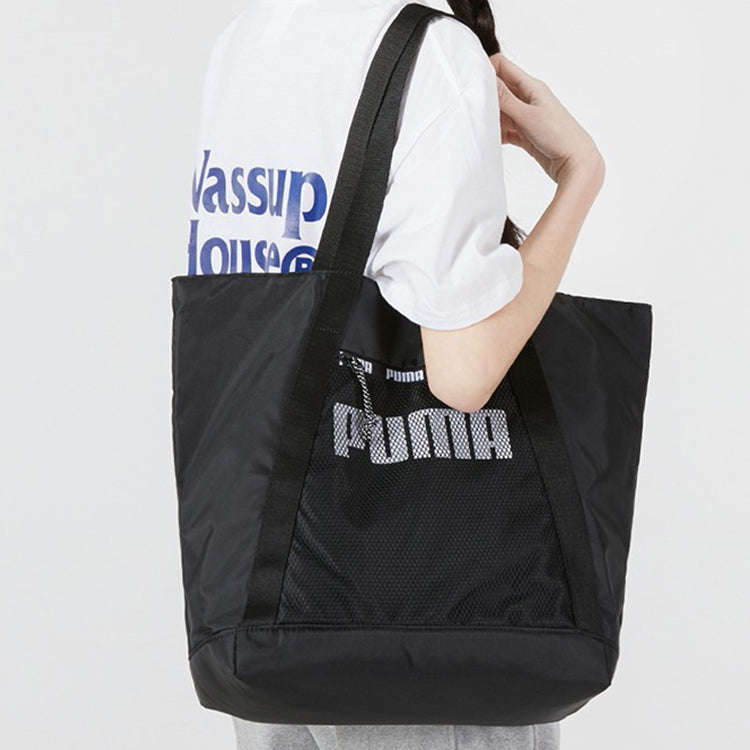 (WMNS) PUMA Core Base Large Shopper Bag 'Black White' 078729-01