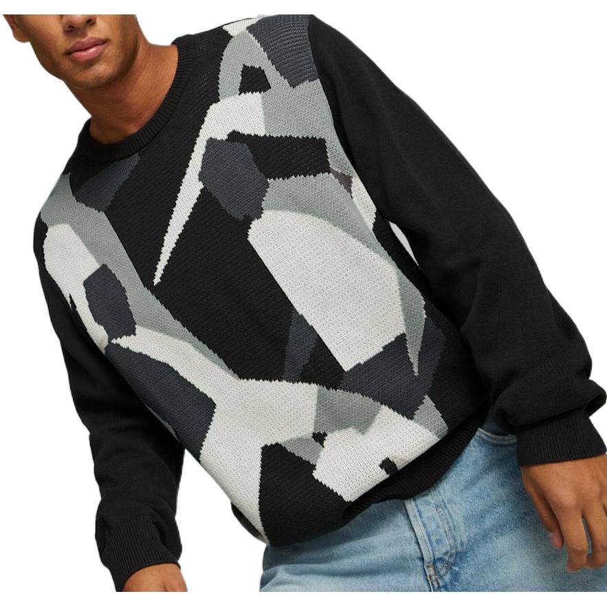 PUMA Players Lounge Knit Crew Neck 'Black' 535804-01