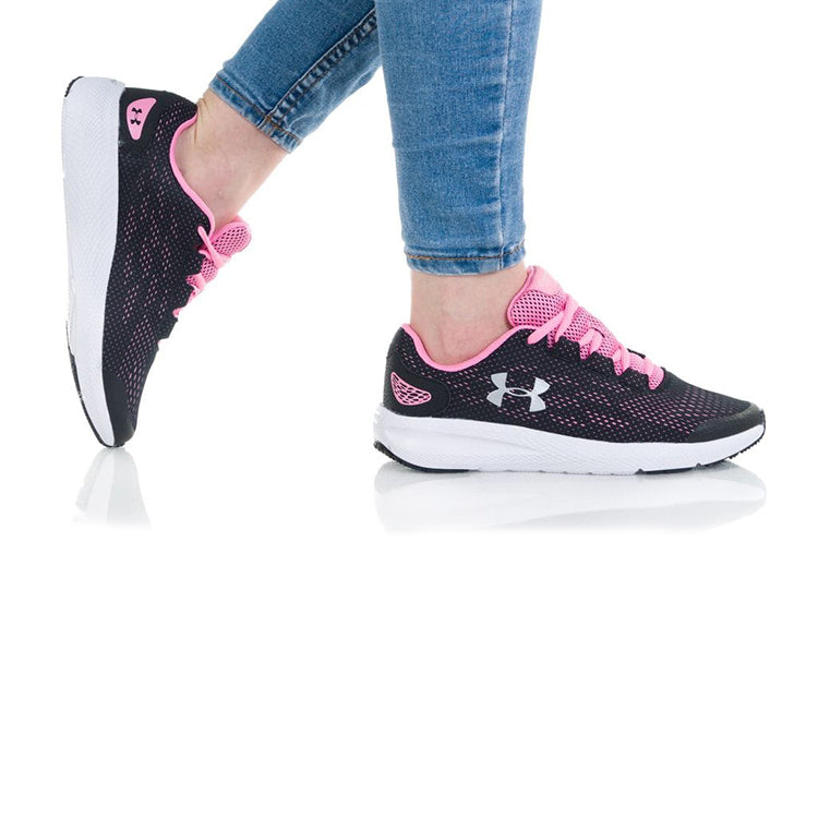 (GS) Under Armour Charged Pursuit 2 'Black Pink' 3022860-002