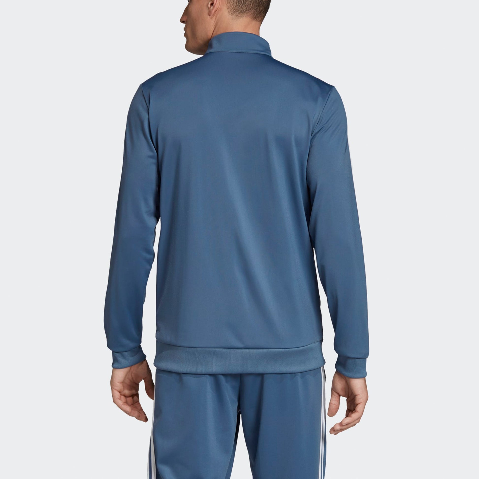 adidas E 3S TT TRIC Slim Fit Training Sports Stylish Jacket Blue Gray EI4893