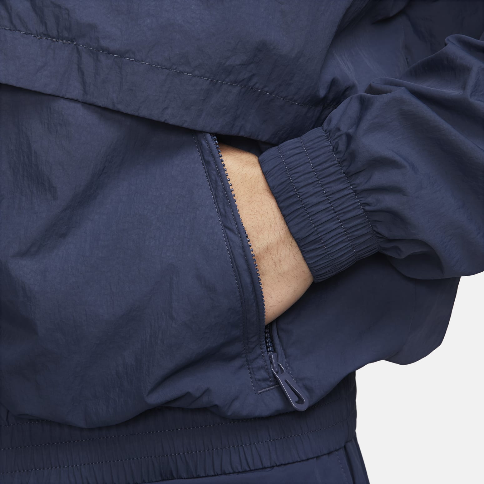 Nike Sportswear Solo Swoosh Woven Track Jacket Asia Sizing 'Blue' FB8623-437