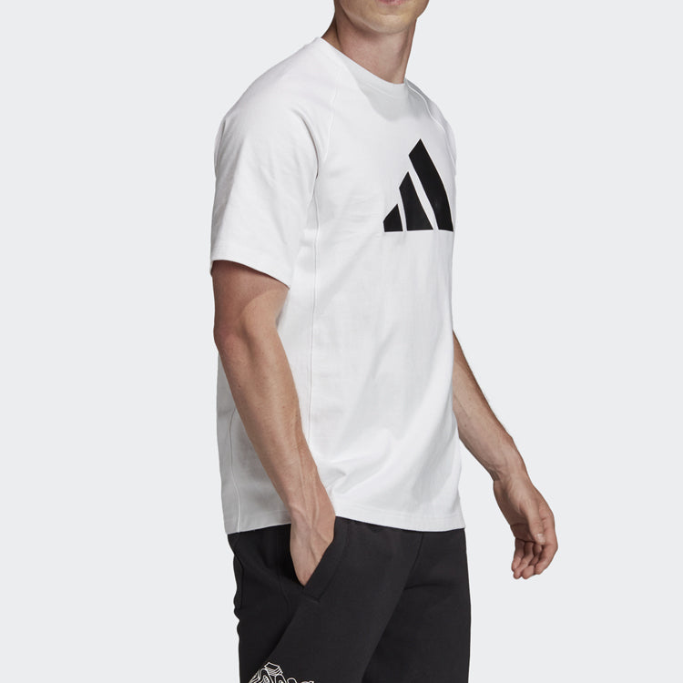 adidas Classic logo Printing Short Sleeve White FL3886