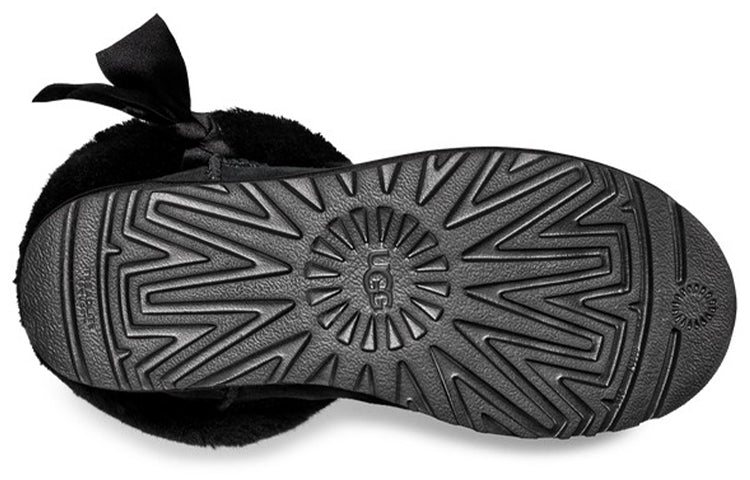 (WMNS) UGG Cinched Fur Mini Snow Boots Black 1106909-BLK
