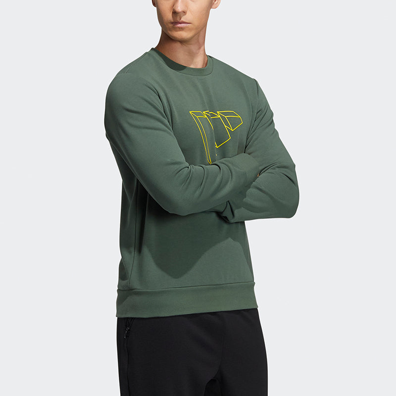 adidas Fi Swt Ft Bos Casual Sports Round Neck Pullover Green GP1003