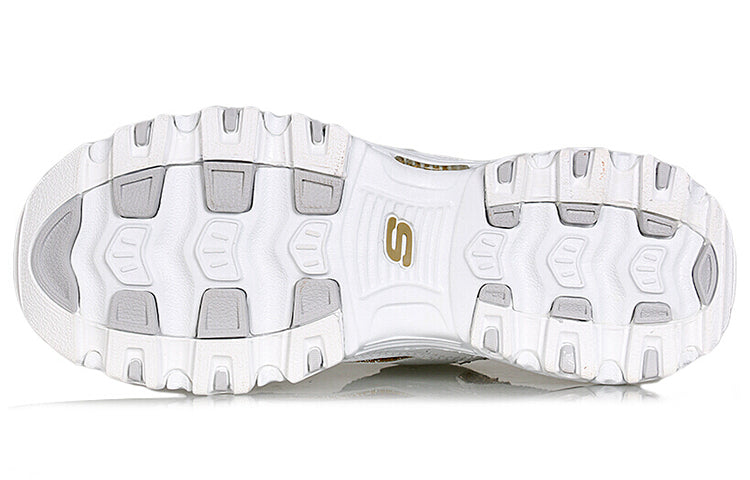 (WMNS) Skechers D'Lites Low-Top Daddy Shoes White/Gold 11916-WGD