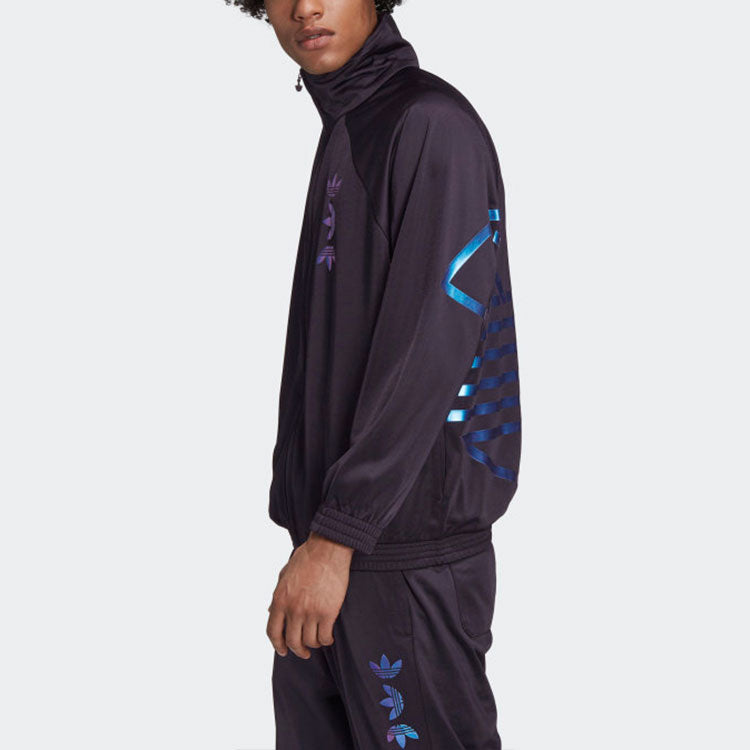 adidas originals Zeno Track Jacket Back Logo Printing Black FS7333