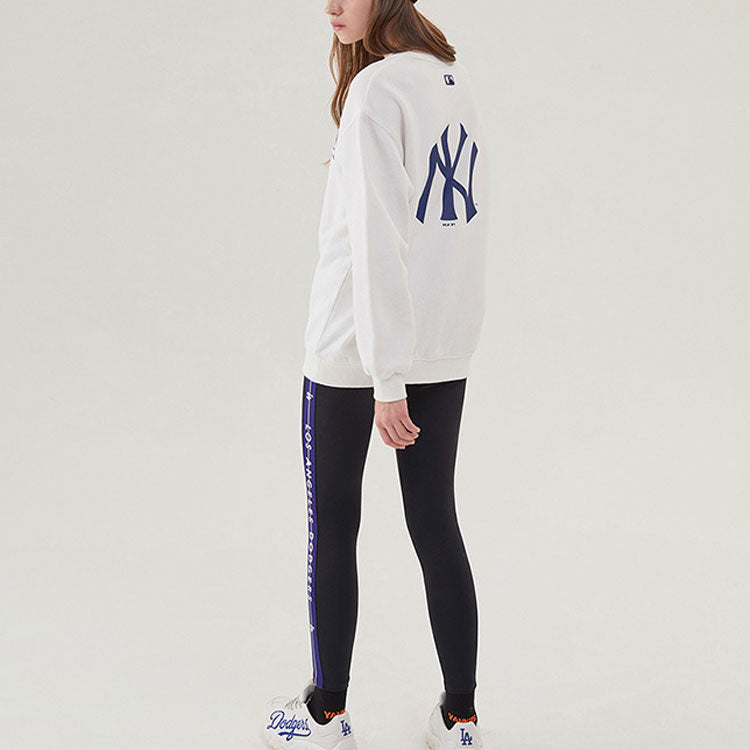 MLB NY Classical Printing Long-Sleeve Fleece Unisex White 31MTC2941-50I