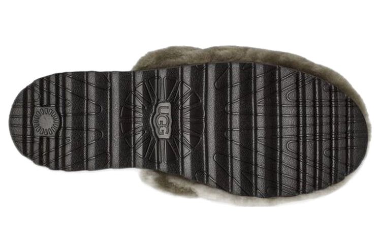 (WMNS) UGG Super Fluff Slipper 'Olive Green' 1121751-BTOL