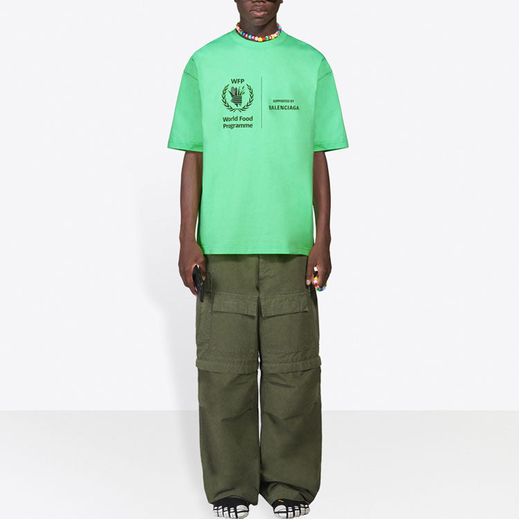 Balenciaga x WFP T-Shirt Medium Fit 'Green' 612966THV844162
